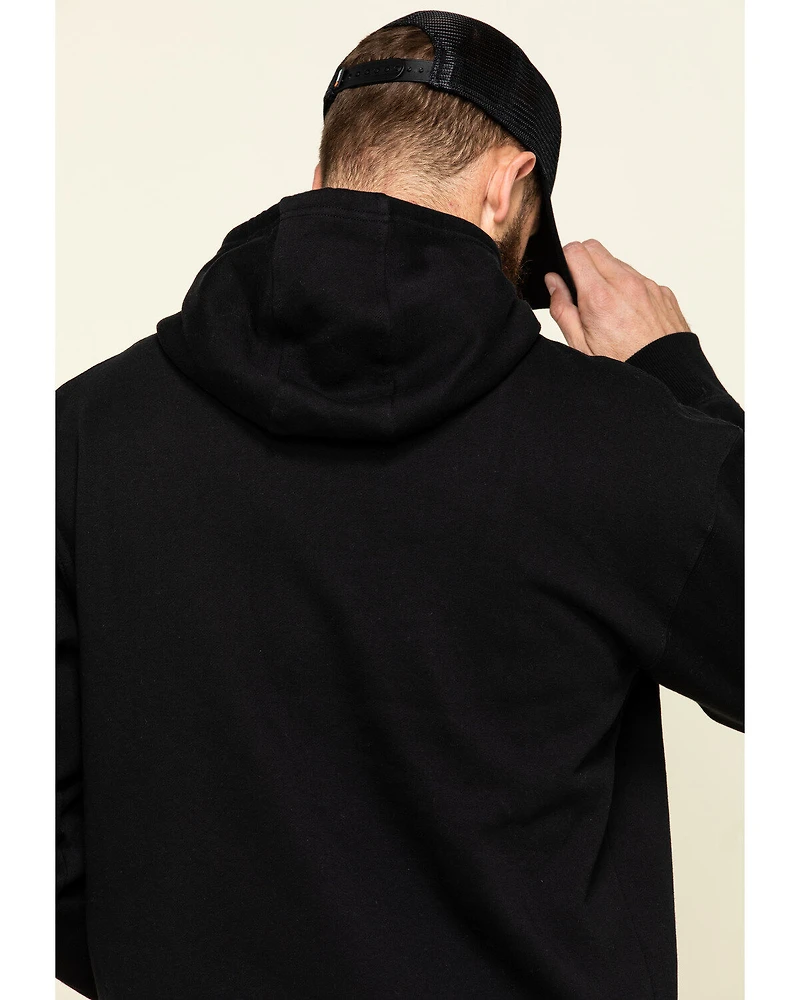 Ariat Men's Black/Lime Rebar Graphic Hooded Work Sweatshirt