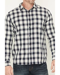 Brothers and Sons Men's Anvil Plaid Print Long Sleeve Button-Down Flannel Shirt