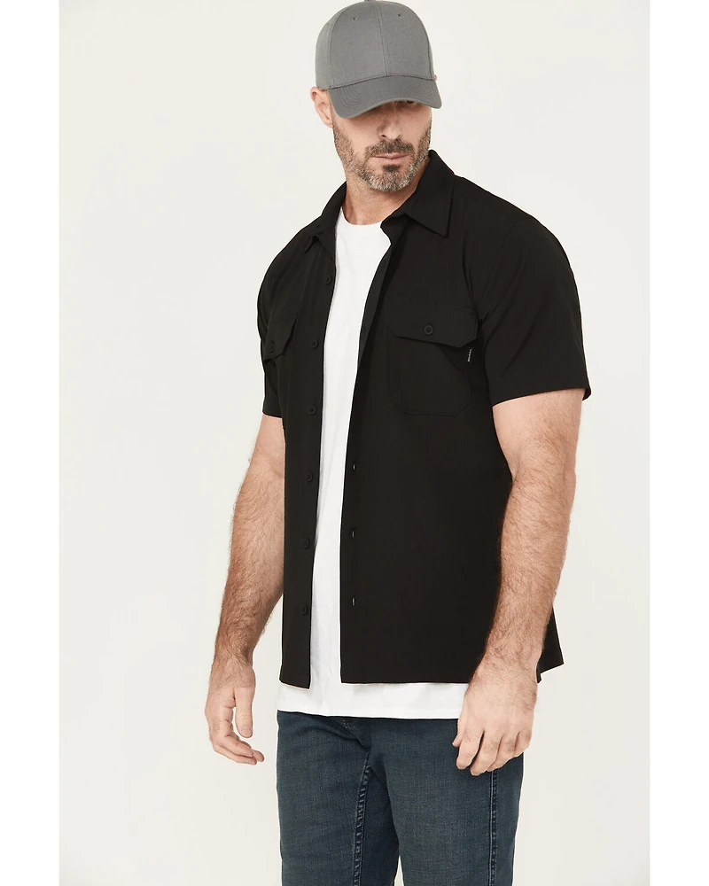 Dickies Men's Solid Pro Short Sleeve Button-Down Performance Work Shirt