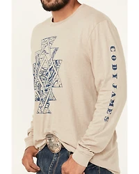 Cody James Men's Southwestern Scenic Long Sleeve Graphic T-Shirt