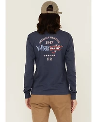 Wrangler Women's FR Americana Long Sleeve Graphic Work T-Shirt - Plus