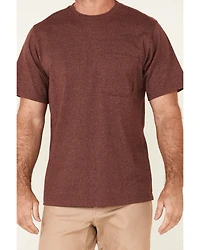 Hawx Men's Solid Burgundy Forge Short Sleeve Work Pocket T-Shirt