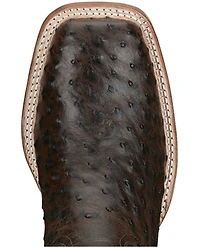 Tony Lama Men's Sienna Exotic Full-Quill Ostrich Western Boots - Broad Square Toe