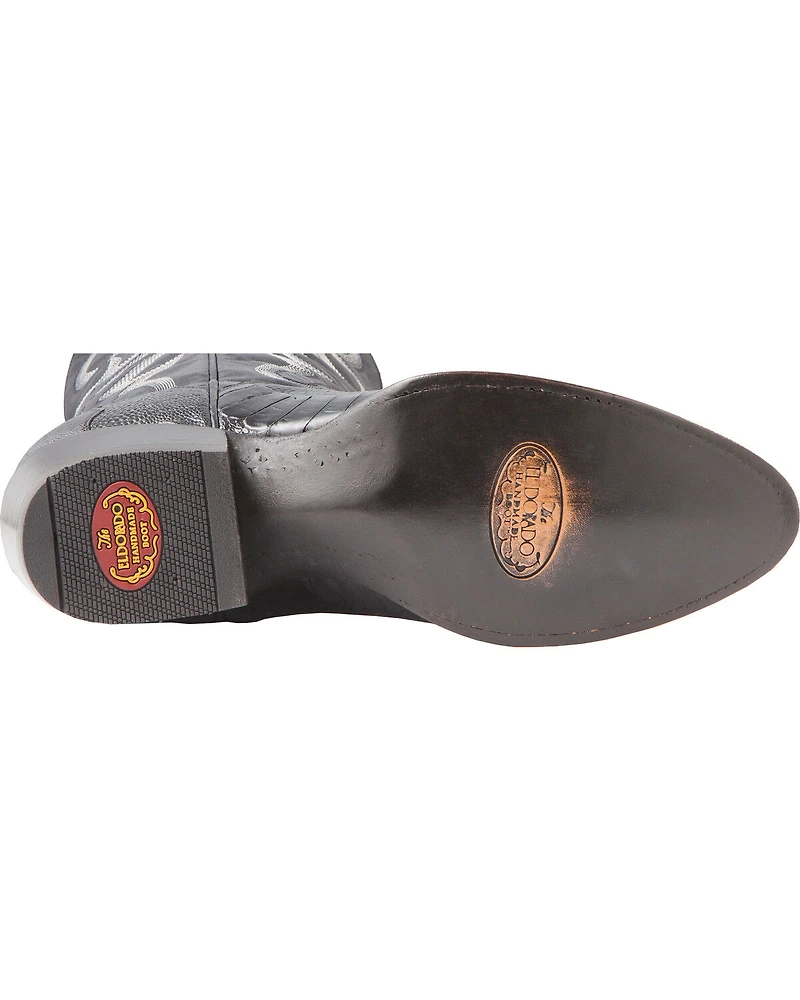 El Dorado Men's Handmade Ostrich Leg Western Boots - Round Toe