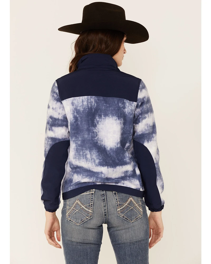 Hooey Women's Solid Print Color Block Zip-Front Tech Jacket