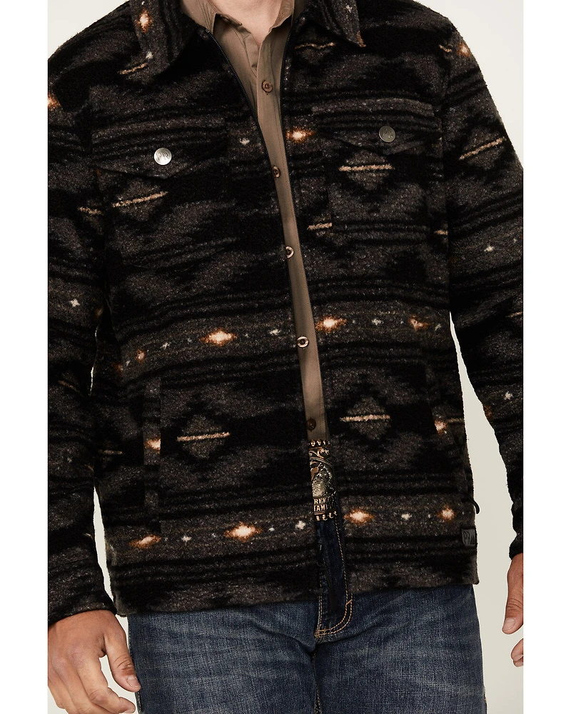 Powder River Outfitters Men's Southwestern Print Berber Zip Jacket