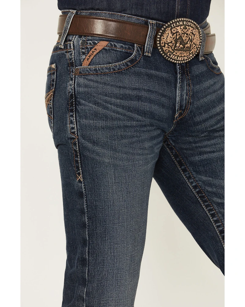 Ariat Men's M7 Keystone Handley Medium Wash Slim Straight Rigid Denim Jeans