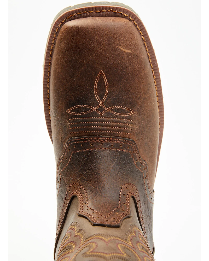 Double H Men's 11" Domestic I.C.E.™ Saddle Vamp Performance Western Boots - Broad Square Toe
