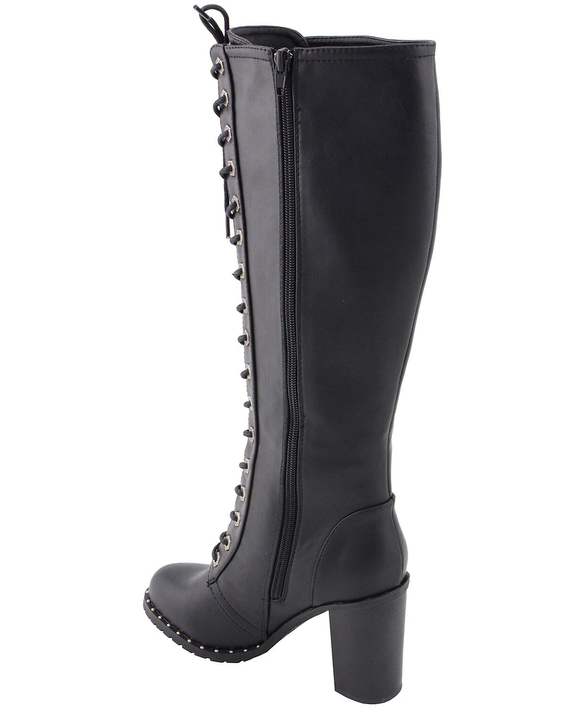 Milwaukee Leather Women's Lace To Toe Boots - Round
