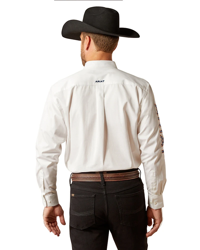 Ariat Men's Team Logo Twill Long Sleeve Button-Down Western Shirt