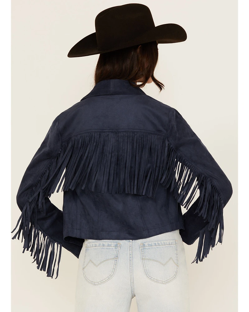 Shyanne Women's Faux Suede Fringe Jacket