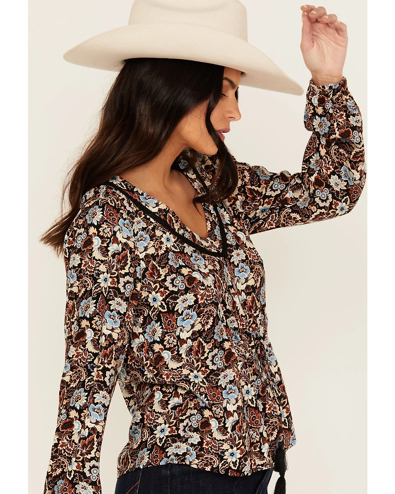 Idyllwind Women's Romance Floral Print Long Sleeve Top