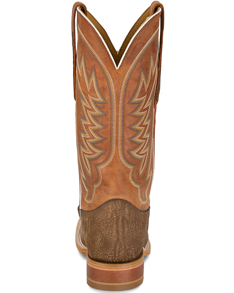 Justin Men's Cowman Western Boots - Broad Square Toe