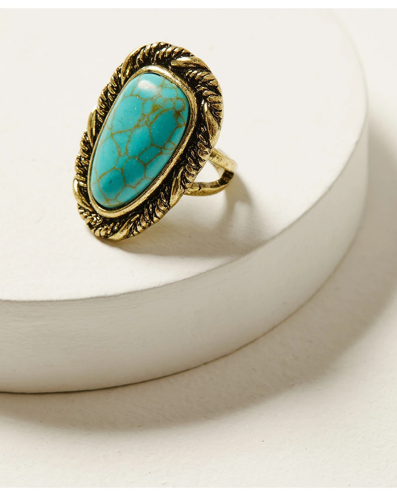 Shyanne Women's Desert Boheme Turquoise Ring Set - 3 Piece