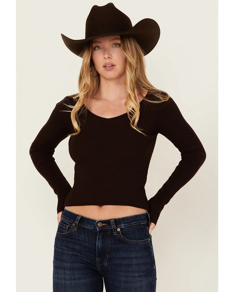Shyanne Women's Ribbed Long Sleeve Sweater