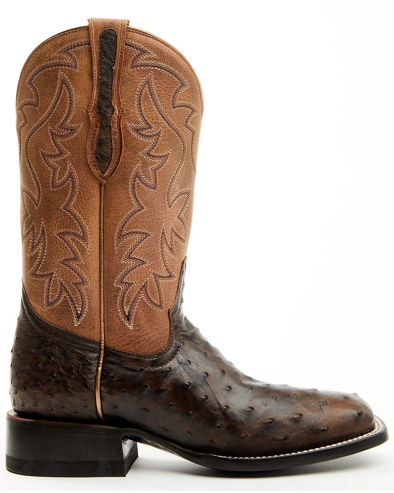 Shyanne Women's Mia Exotic Full Quill Ostrich Western Boots - Broad Square Toe