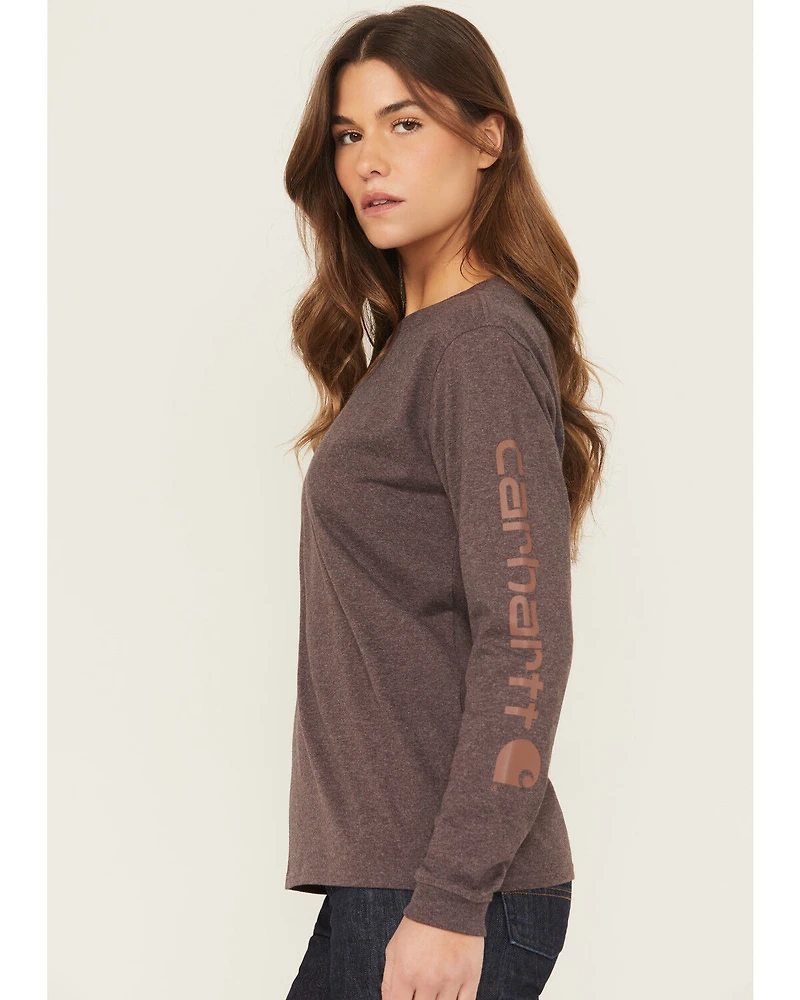 Carhartt Women's Loose Fit Heavyweight Long Sleeve Logo Graphic Work Tee