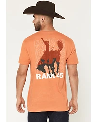 RANK 45® Men's Cowboy Logo Short Sleeve Graphic T-Shirt