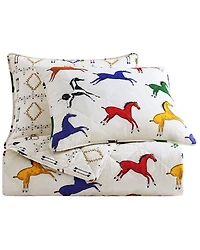 HiEnd Accents Wild Horses Reversible 3 Piece Quilt Set - Full / Queen Size