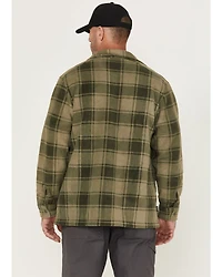 Timberland PRO Men's Gritman Plaid Print Fleece Snap Shirt Jacket