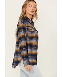 Cleo + Wolf Women's Long Sleeve Button-Down Flannel Boyfriend Shirt