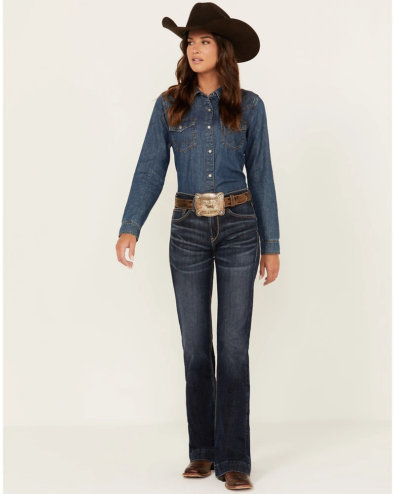 Ariat Women's Dark Wash High Rise Naz Slim Trouser Jeans