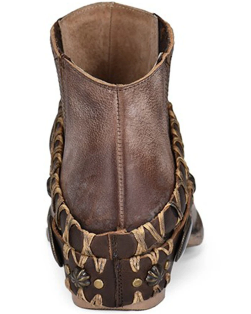 Circle G Women's Harness Fashion Booties - Round Toe