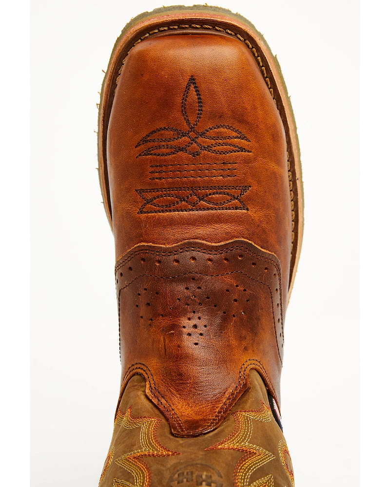 Double H Men's Domestic Pull-On Work Boots - Steel Toe