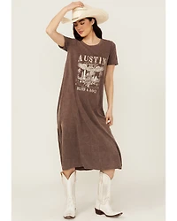 Blended Women's Austin Short Sleeve Graphic Midi T-Shirt Dress