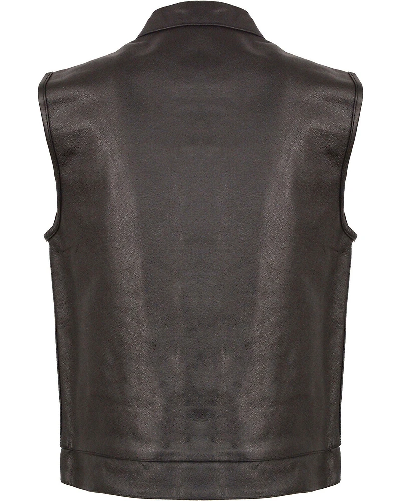 Milwaukee Leather Men's Open Neck Club Style Vest - Big 3X