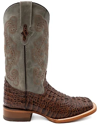 Ferrini Men's Caiman Croc Print Western Boots - Broad Square Toe