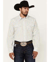 Gibson Trading Co Men's Midway Vertical Striped Print Long Sleeve Snap Western Shirt