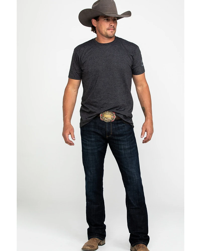 Wrangler Retro Men's Dax Dark Wash Slim Bootcut Stretch Denim Jeans