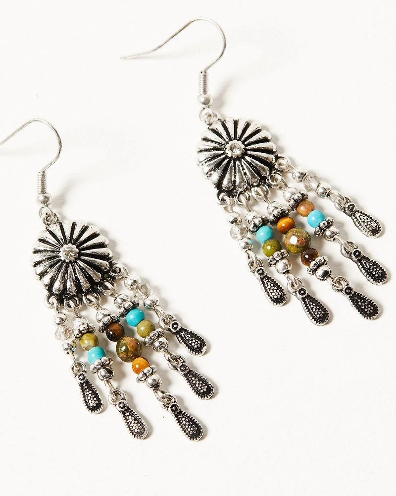 Shyanne Women's Bisbee Falls 6-Piece Silver Beaded Wings Earrings Set