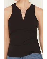 Idyllwind Women's Rhinestone Chain Ribbed Tank