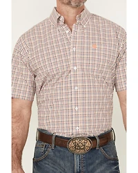 Cinch Men's Plaid Print Short Sleeve Button-Down Western Shirt