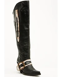 Dan Post Women's Jolene Buckle Knee High Western Boots - Snip Toe