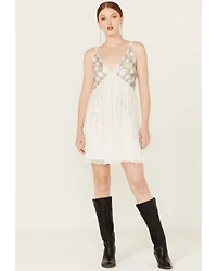 Angie Women's Sequins Sleeveless Slip Mini Dress