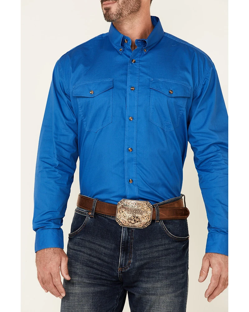 Roper Men's Solid Amarillo Collection Long Sleeve Western Shirt