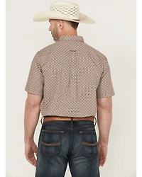 Ariat Men's Carmelo Floral Geo Print Short Sleeve Button-Down Western Shirt