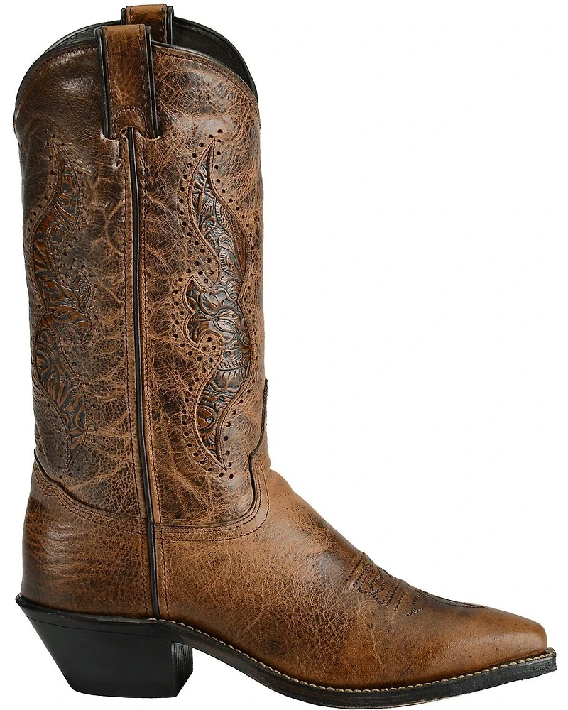 Abilene Women's 11" Tooled Inlay Western Boots