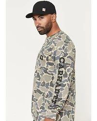 Carhartt Men's Camo Print Relaxed Fit Heavyweight Long Sleeve T-Shirt