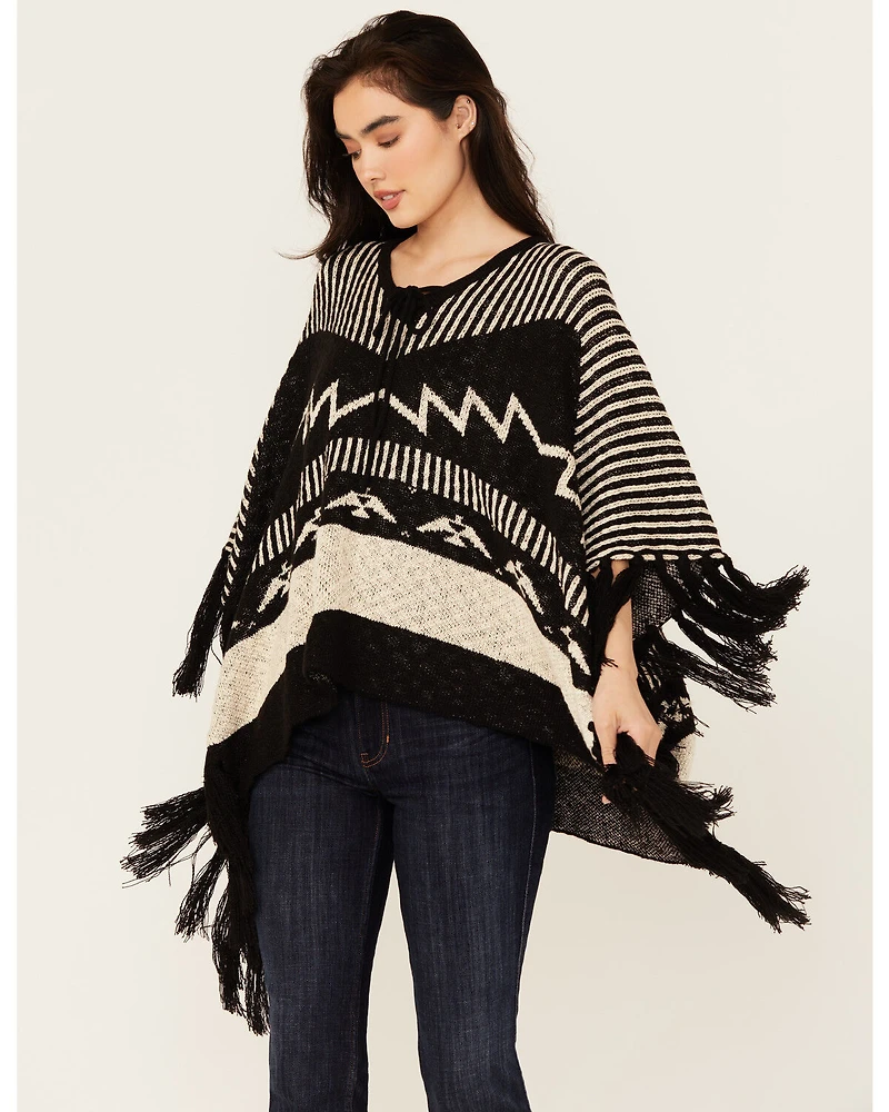 Idyllwind Women's Eatons Thunderbird Poncho Sweater