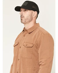 Hawx Men's Sal Twill Solid Button-Down Work Shirt Jacket