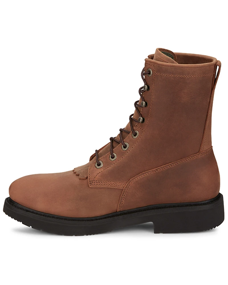 Justin Men's 8" Livestock Lace-Up Work Boots - Steel Toe