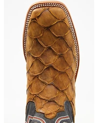 Horse Power Men's Honey Filet Of Fish Print Western Boots - Square Toe