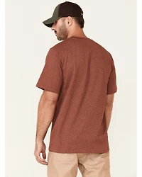 Hawx Men's Solid Red Forge Short Sleeve Work Pocket T-Shirt