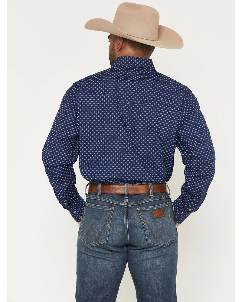 Wrangler 20X Men's Geo Print Long Sleeve Snap Stretch Western Shirt