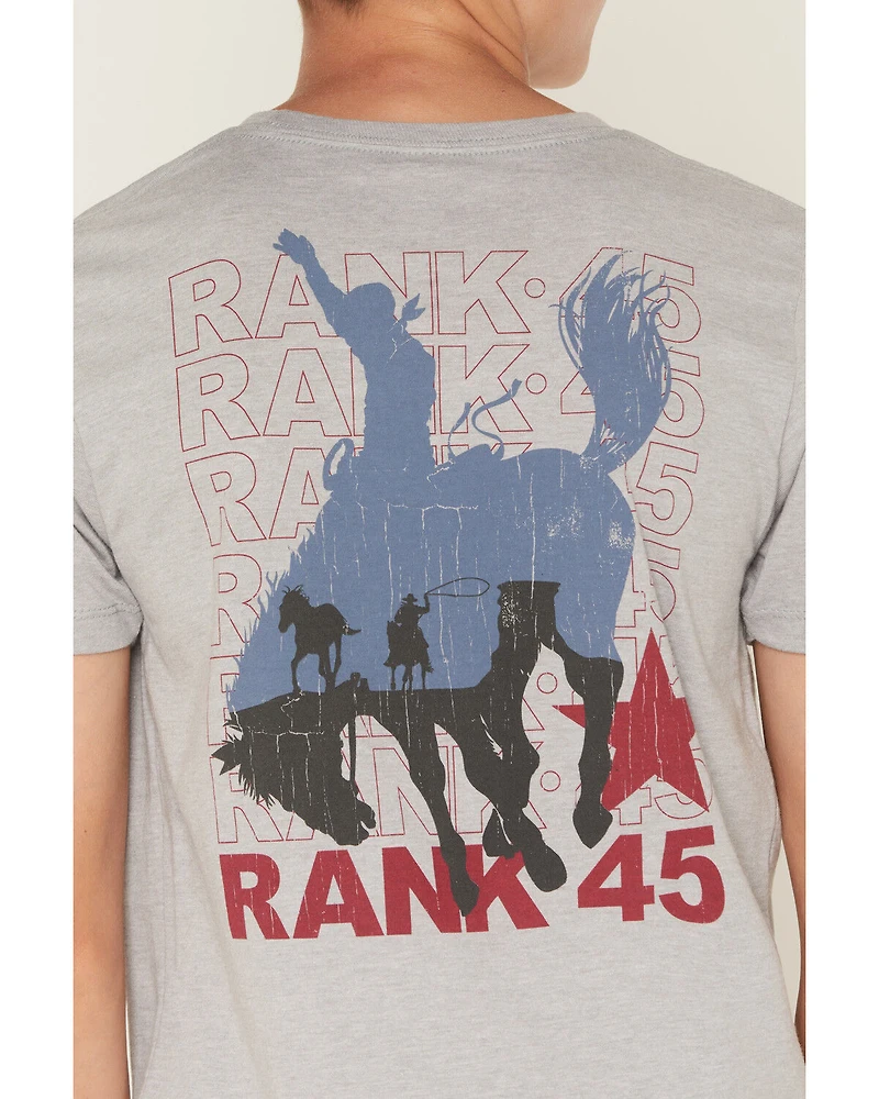 RANK 45® Boys' Americana Cowboy Logo Short Sleeve Graphic T-Shirt