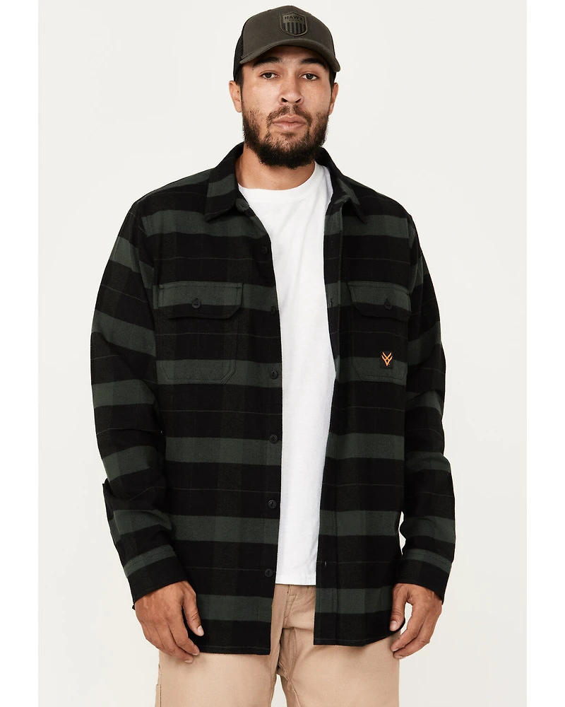 Hawx Men's Flannel Button-Down Work Shirt